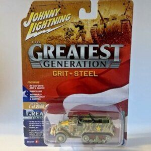 NEW Johnny Lightning Greatest Generation Grit Steel US WWII M2 Half-Track